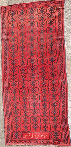 Kirghiz carpet Wool on Cotton beg . XX century