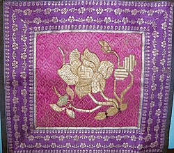 Chinese Silk embroidery Early XX cent. 10x10cm
